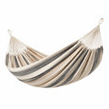 Amaca in Cotone a Strisce Beige e Grigie 200x150 cm