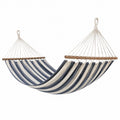Amaca in cotone a righe blu e bianco 200 cm