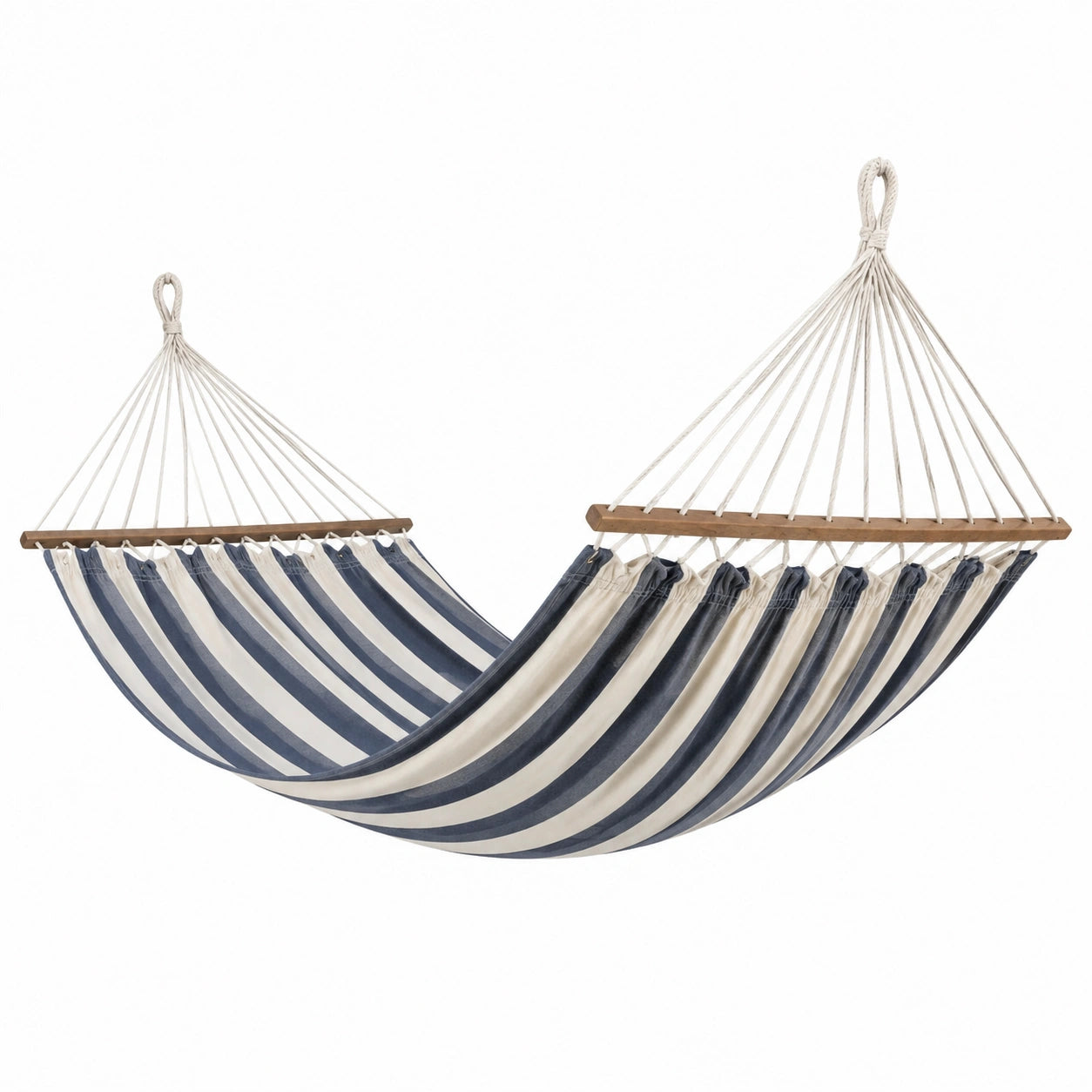 Amaca in cotone a righe blu e bianco 200 cm