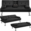 Divano Yaheetech, 3 in 1, 167 × 94 cm, metallo, tessuto, trasformabile, regolabile, pieghevole, per soggiorno