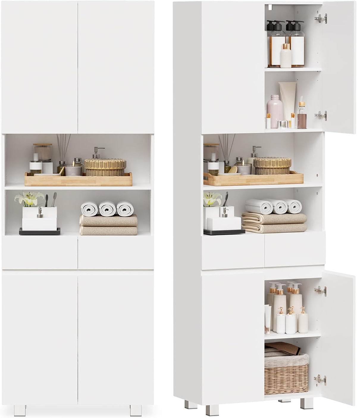Mobile da bagno ANWBROAD, 2 cassetti, per bagno