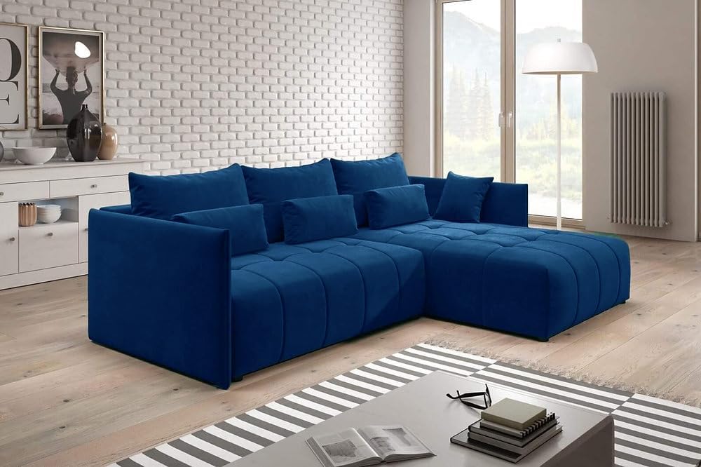 Divano letto, Blu, per soggiorno