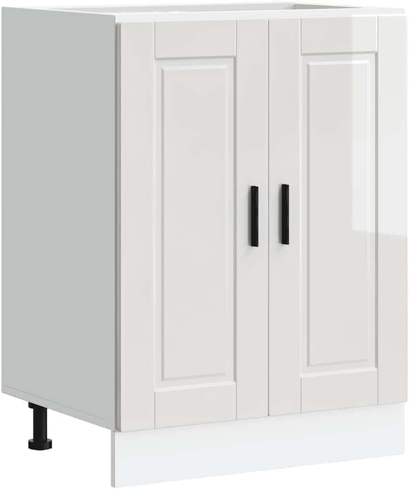 vidaXL Mobile a terra, Bianco, legno, per sala da pranzo e cucina