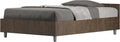 Letto ITYHOME, una piazza e mezza, Noce, 120 × 190 cm, legno, per camera da letto