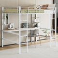 Letto a castello Huayz, 140 × 200 cm, Bianco, metallo, per camera da letto