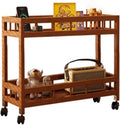 Carrello da cucina, 42 × 18 × 40 cm, bambù, per sala da pranzo e cucina