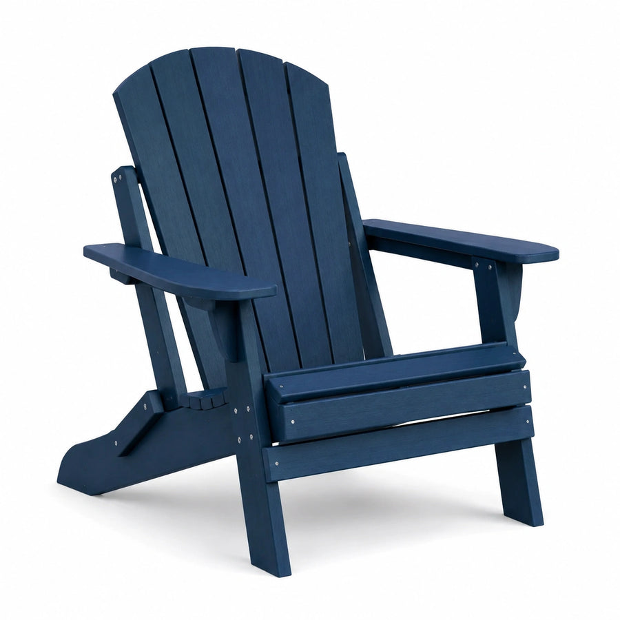 Sedia Adirondack in plastica blu