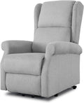 Poltrona reclinabile EVERGREENWEB MATERASSI & BEDS, Grigio, tessuto, alzapersona, ergonomica, con braccioli, per soggiorno