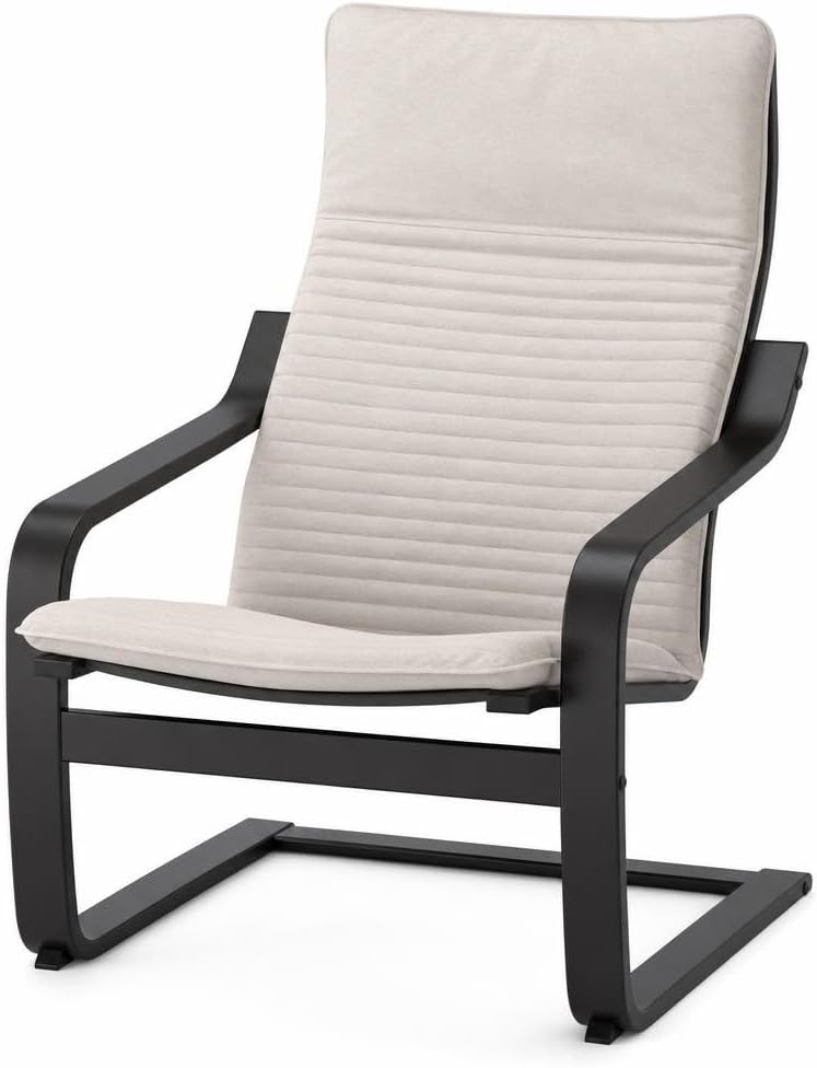 Ikea Poltrona, Poang, Beige, con cuscino, per soggiorno