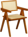 Totò Piccinni Sedia, Noce, legno, rattan, con braccioli