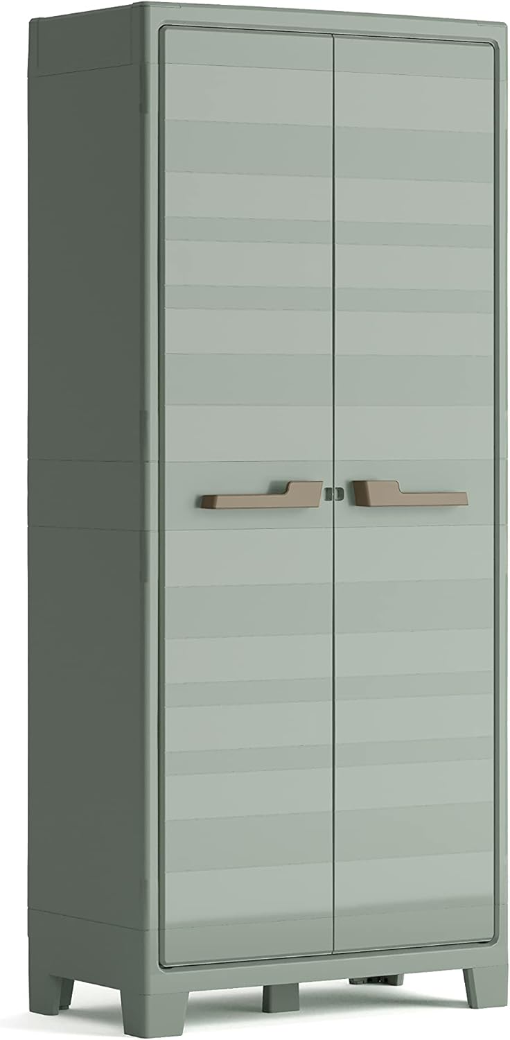 Keter Armadio, 4 ripiani, 80 × 44 × 182 cm, resina, regolabile, per giardino e terrazzo