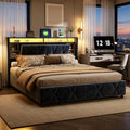Letto contenitore BRILVERDE, matrimoniale, 140 × 200 cm, velluto, Grigio, con contenitore, con rete a doghe, imbottito, per camera da letto