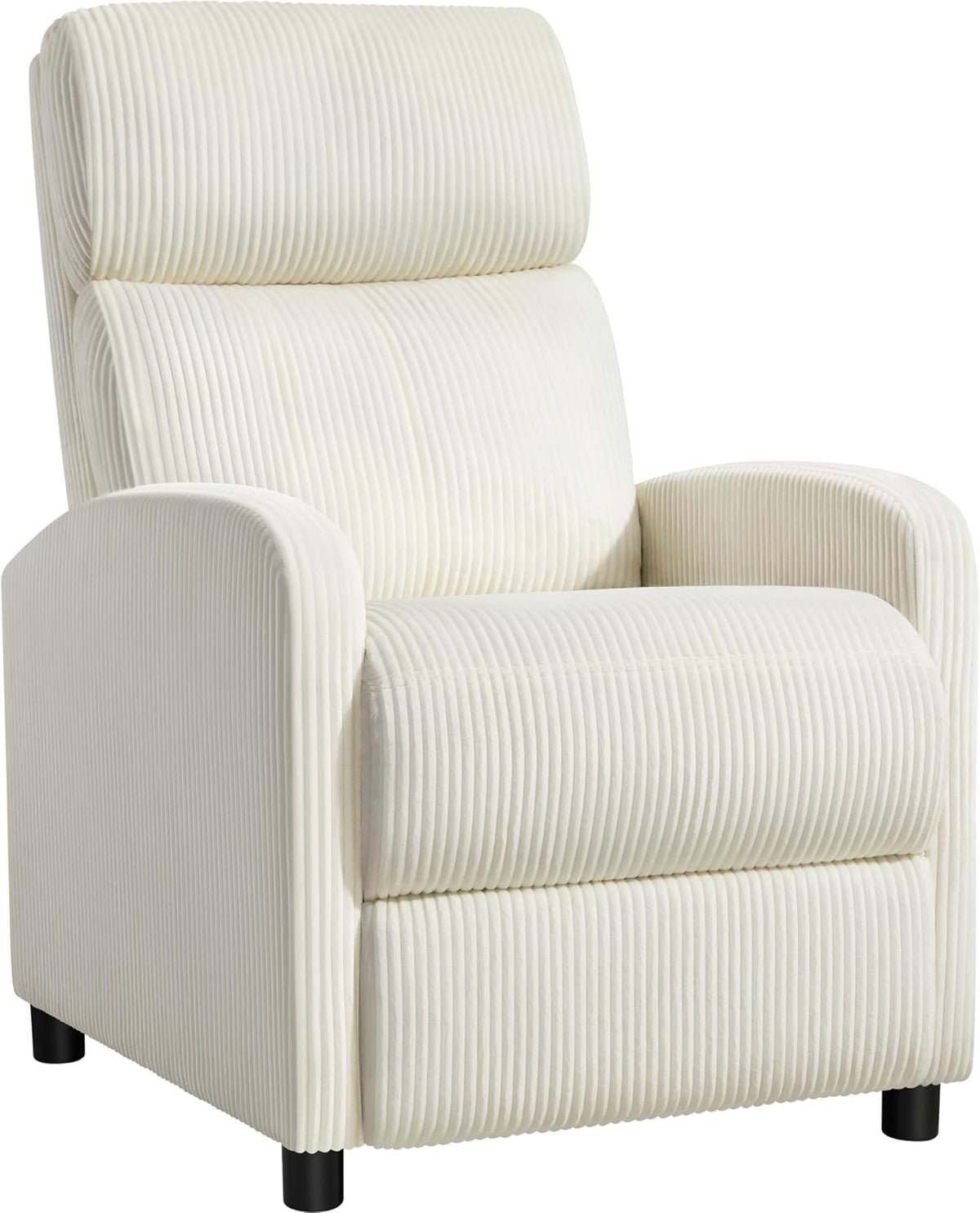 Poltrona reclinabile Yaheetech, 61,5 × 87 × 99 cm, regolabile, con poggiapiedi, legno, per soggiorno