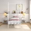 Struttura letto JELUTE, Bianco, singolo, acciaio, per camera da letto