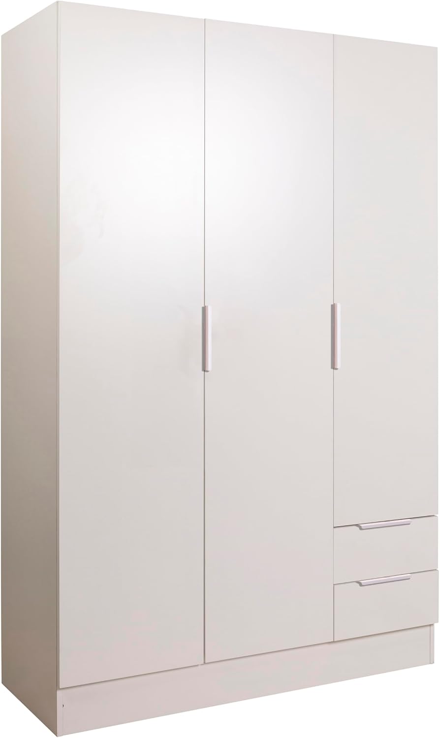 AVANTI TRENDSTORE Armadio, 3 ante, 2 cassetti, 119,3 × 184 × 46,3 cm, legno