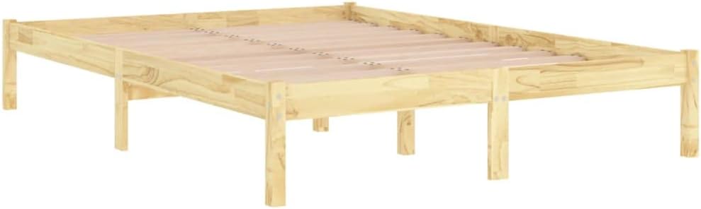 Struttura letto vidaXL, king size, 205,5 × 185,5 × 31 cm, legno massello, per camera da letto