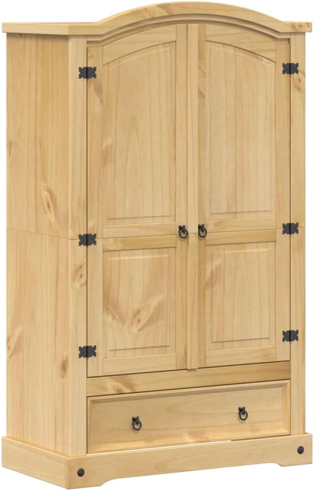 Armadio vidaXL, 101 × 52 × 170 cm, legno massello, con contenitore