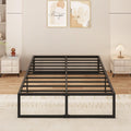 Letto Yicensen, matrimoniale, 160 × 190 cm, acciaio, metallo, Nero, con poggiapiedi, per camera da letto