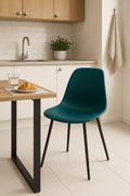 Set di sedie da pranzo Meyvaser.com Ecommerce Company, 4 sedie, Blu/Nero, tessuto, per sala da pranzo e cucina
