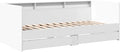 vidaXL Divano letto, 90 × 190 cm, Bianco, legno, materasso non incluso, per soggiorno