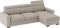 Divano ALFASOFA, 235 × 151cm, Tortora, legno massello, per soggiorno