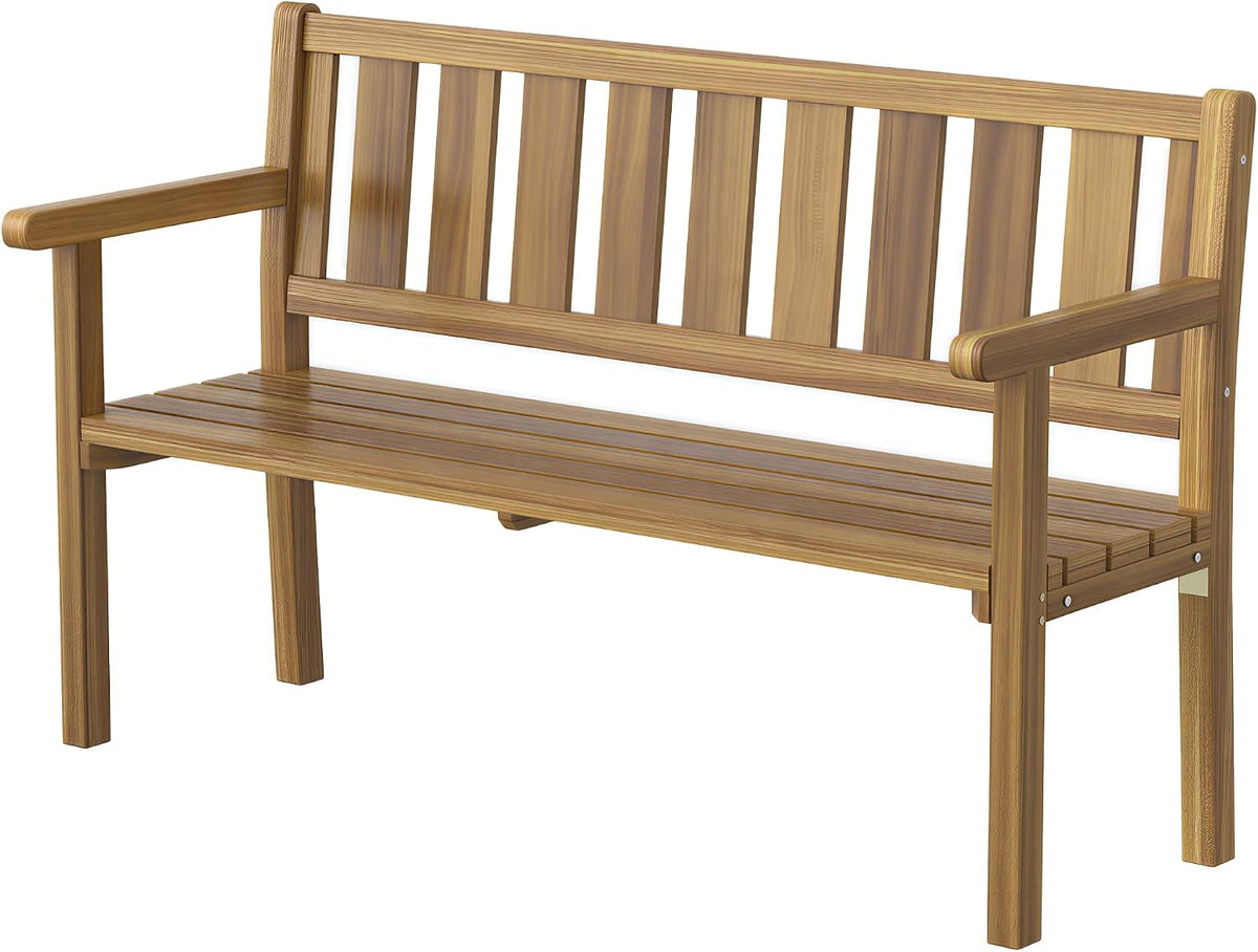 Panca Outsunny, 2 posti, 150 × 57 × 93 cm, legno, per giardino e terrazzo