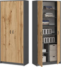 Scaffale Home Collective, Grigio, 74 × 180 × 35 cm, 52 × 35 cm, legno, per ufficio