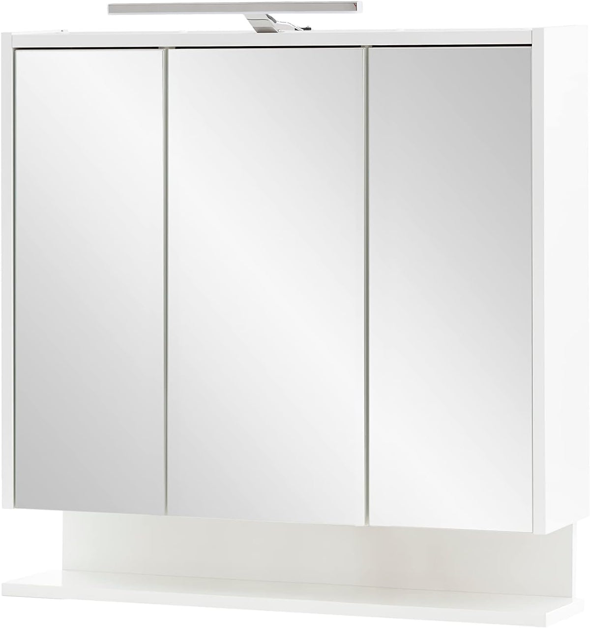 Armadietto a specchio Schildmeyer, 71,4 × 65 × 16 cm, Bianco, legno
