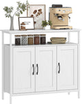 HOMCOM Credenza, 100 × 35 × 88 cm, Bianco, legno, per soggiorno e sala da pranzo