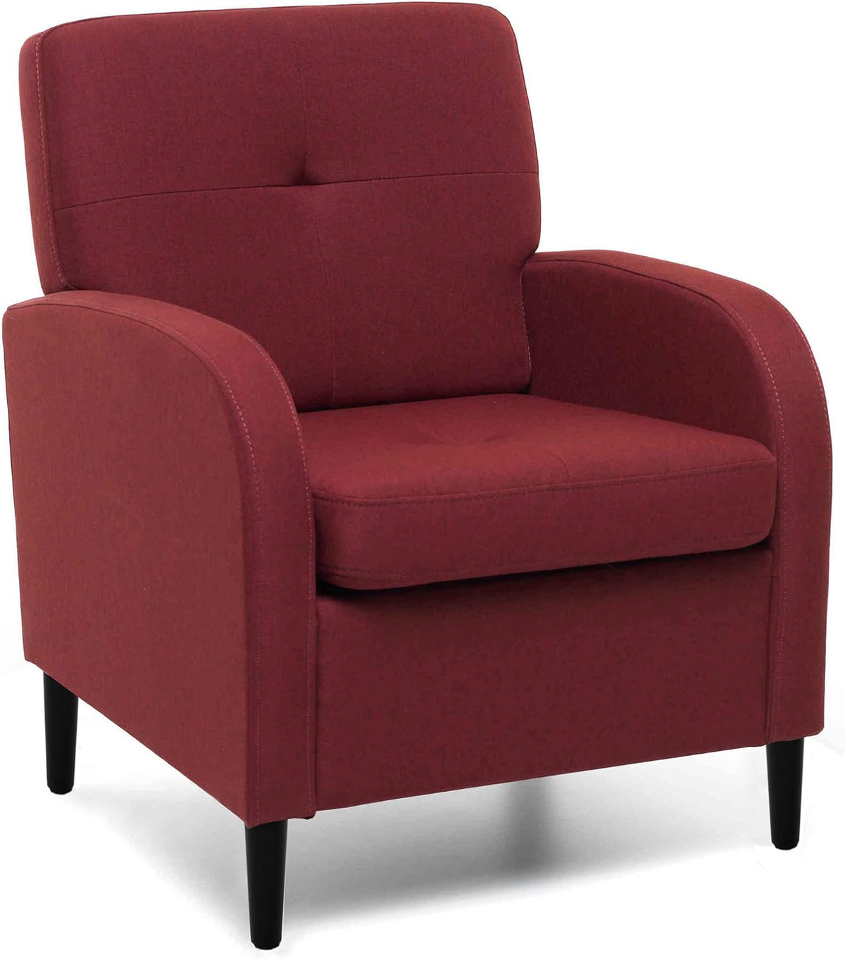 Poltrona Totò Piccinni, 64 × 61 × 80 cm, tessuto, Rosso, imbottita, per soggiorno
