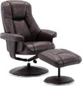 Sedia Morris Living, pelle, Marrone, reclinabile, con poggiapiedi