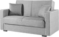 Arreditaly Divano letto, 3 posti, 184 × 103 cm, 214 × 80 × 87 cm, Grigio chiaro, con contenitore, per soggiorno