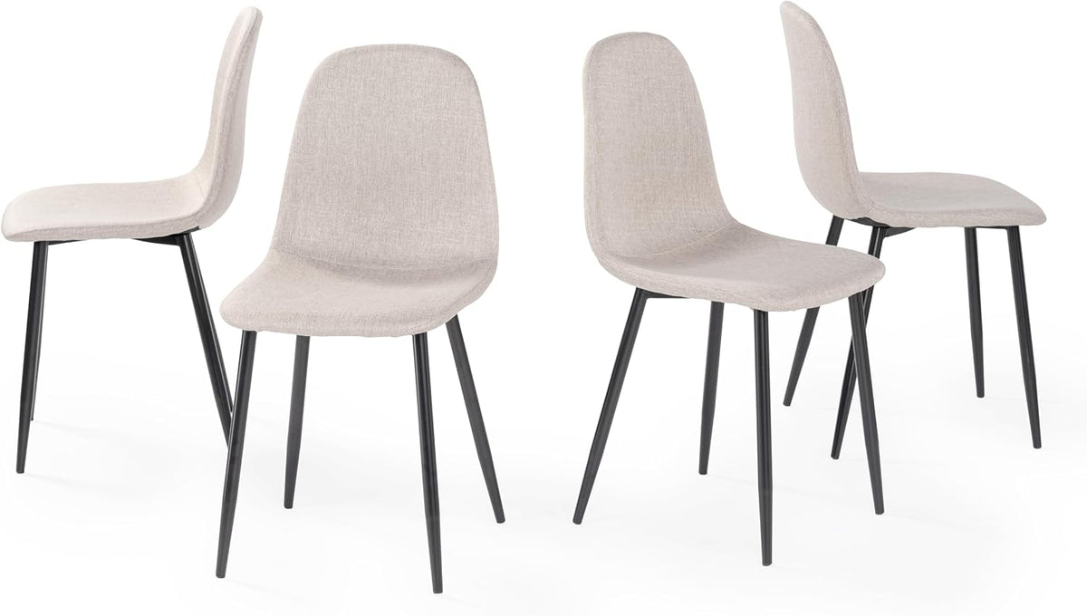 Sedia FurnitureR, Beige, 44,5 × 39 × 86 cm, metallo, tessuto, per soggiorno
