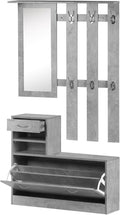 Appendiabiti HOMCOM, 90 × 10 × 102cm, metallo, Grigio, regolabile