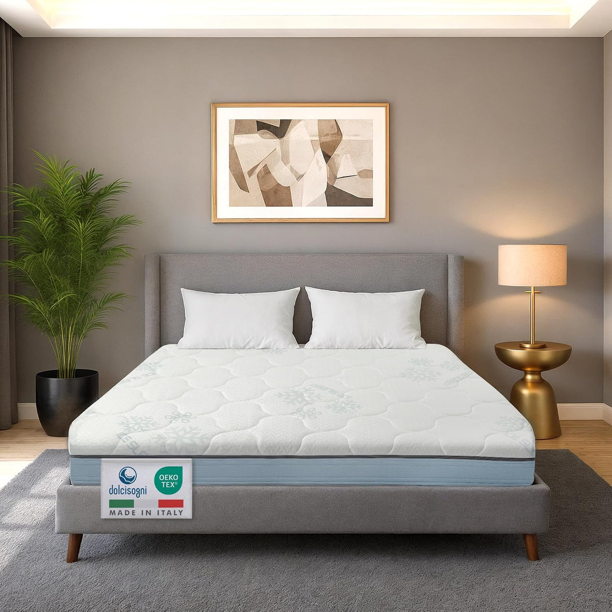 Materasso DOLCI SOGNI, matrimoniale, 20 cm, memory foam, ergonomico, ortopedico, sfoderabile, per camera da letto