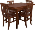 Set da pranzo Vicentini arreda, CON 4, allungabile, 4 sedie, Noce, legno, per sala da pranzo e cucina