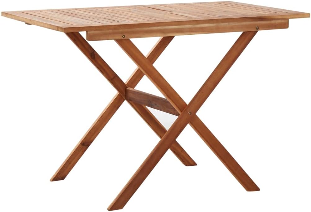 vidaXL Tavolo da pranzo da giardino, Marrone, 110 × 67 × 74 cm, legno massello, per giardino e terrazzo