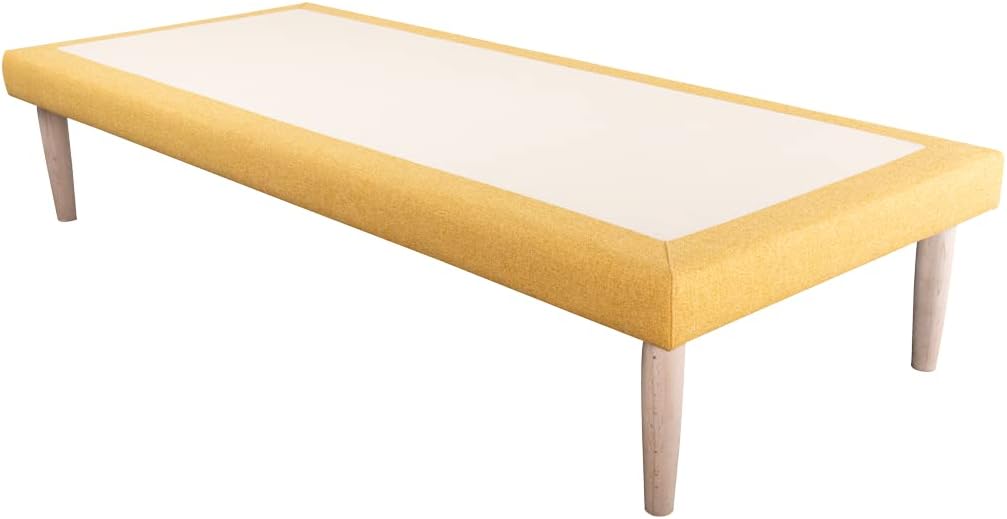 Letto EVERGREENWEB MATERASSI & BEDS, 80 × 190 cm, Senape, singolo, imbottito, idrorepellente, tessuto, ortopedico, per camera da letto