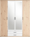 Armadio AVANTI TRENDSTORE, 159,3 × 196,3 × 53,5 cm, 2 ante, 2 cassetti, Rovere/Bianco, legno