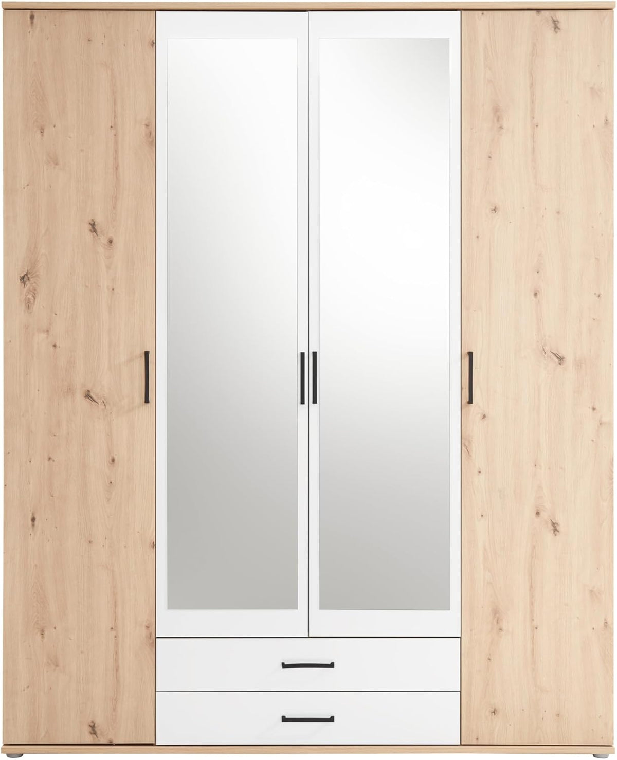 Armadio AVANTI TRENDSTORE, 159,3 × 196,3 × 53,5 cm, 2 ante, 2 cassetti, Rovere/Bianco, legno