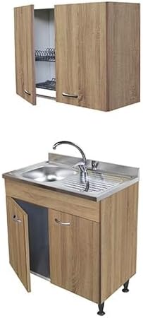 Mobile sottolavello Arredobagno e Cucine, 2 ante, Rovere, regolabile, per bagno
