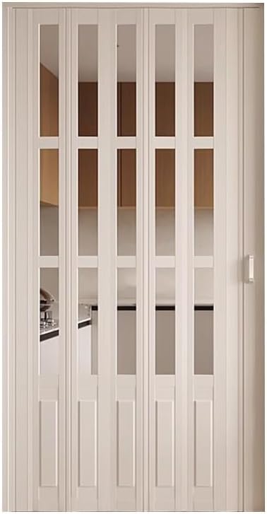 Porta scorrevole HBALDTEDC, 100 × 150cm, Bianco, pieghevole