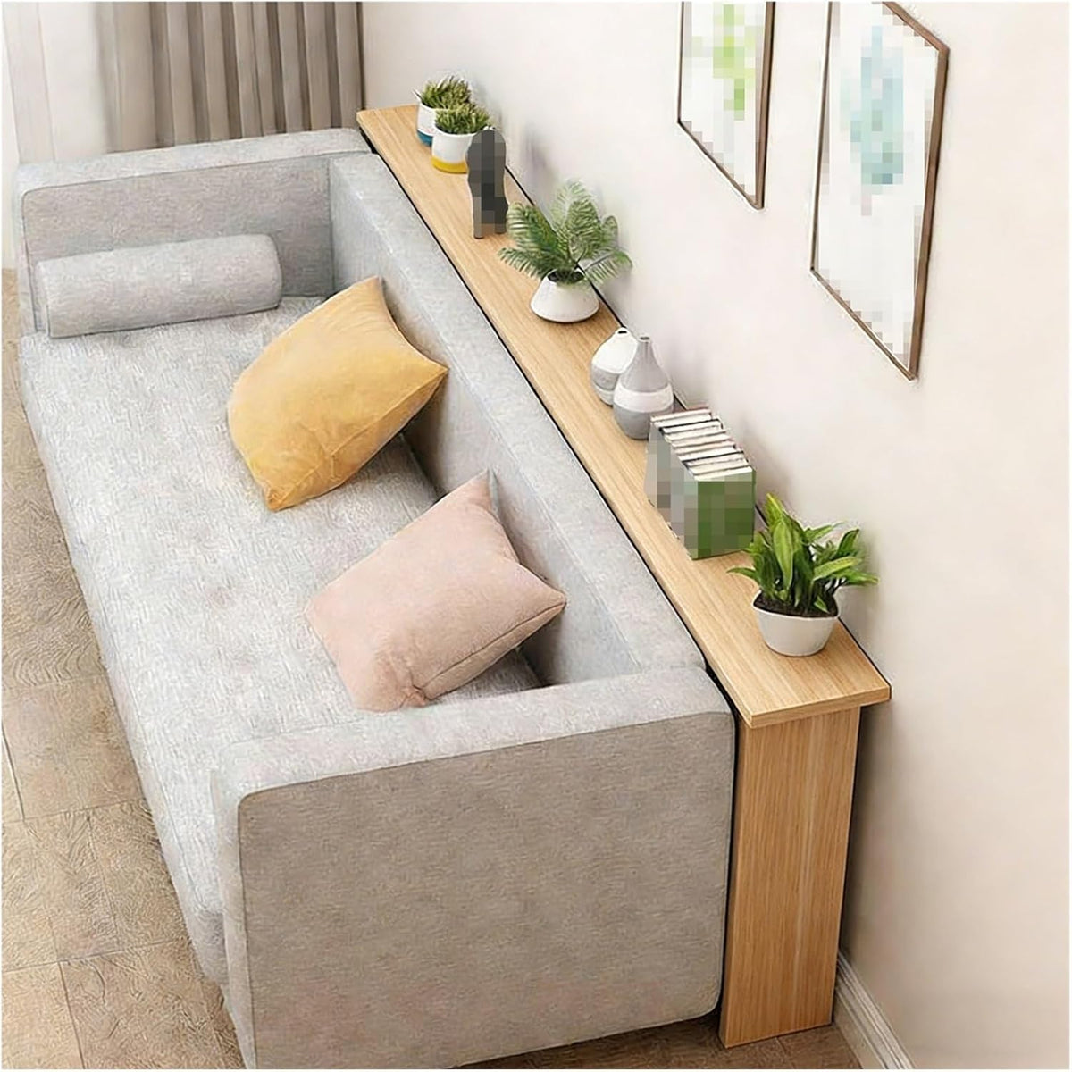 Tavolo, 80 × 20 cm, Noce, legno, per camera da letto