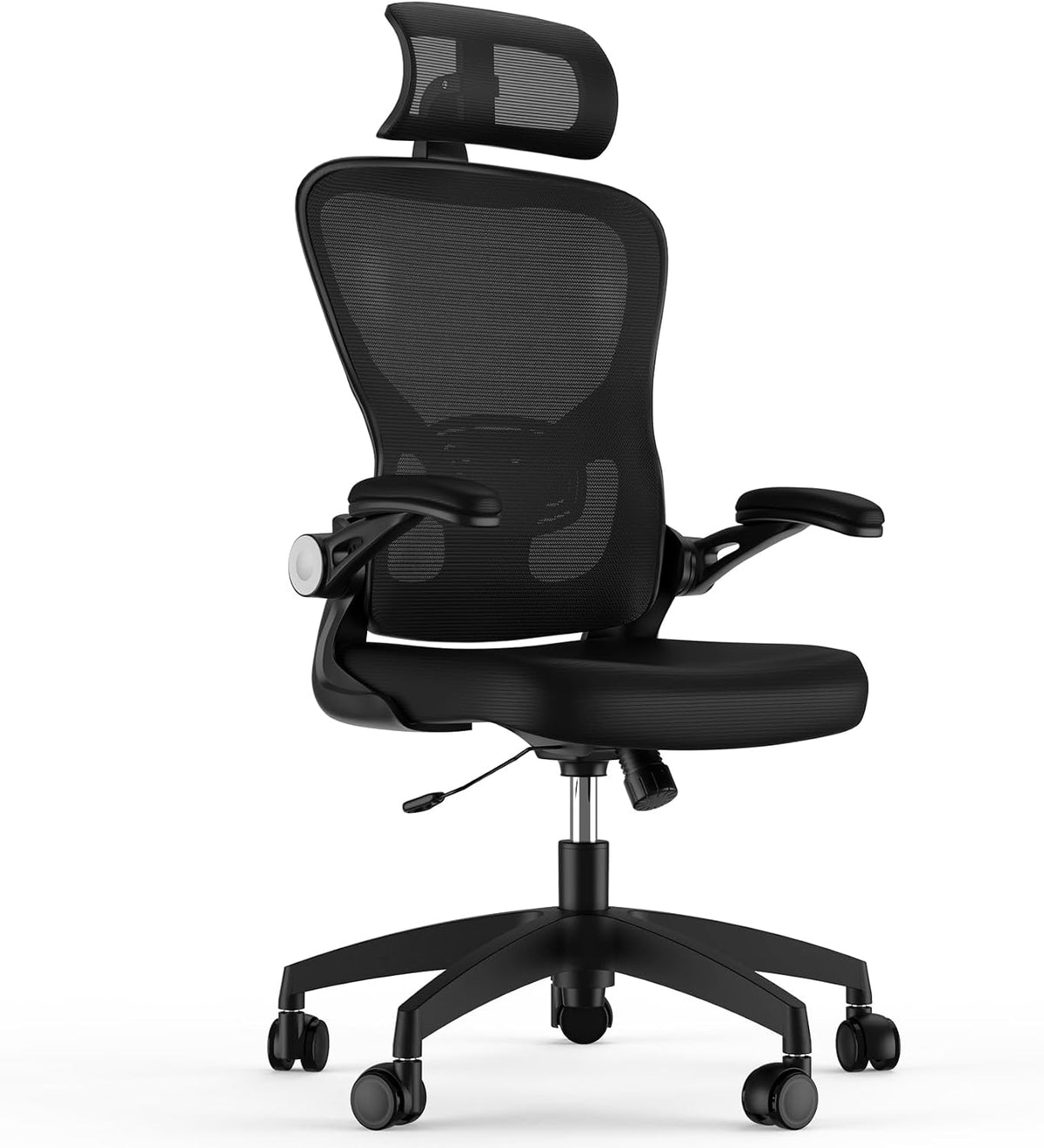 Sedia da ufficio Feonase, 62 × 60 × 29 cm, ergonomica, regolabile, con poggiatesta, con braccioli, per ufficio
