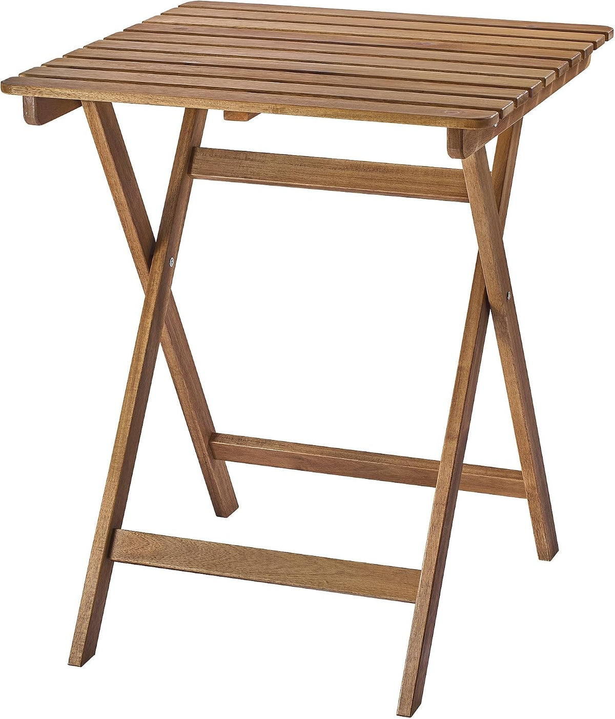 Tavolo pieghevole Protuning, 60 × 62 cm, Marrone scuro, per giardino e terrazzo