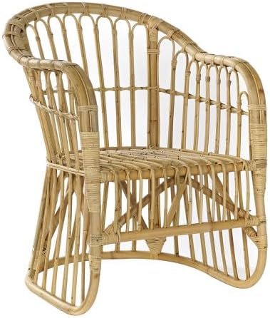 Poltrona DRW, 62 × 72 × 83 cm, rattan, Marrone, per soggiorno