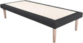 Struttura letto EVERGREENWEB MATERASSI & BEDS, singolo, 80 × 190 cm, tessuto, Tortora, con rete a doghe, imbottita, idrorepellente