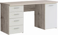 Scrivania Forte, 4 cassetti, 145 × 60 × 76,3 cm, legno, Rovere, per ufficio