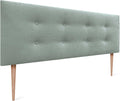 DHOME Testiera, 135 × 105cm, Verde, tessuto, similpelle