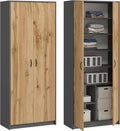 Armadietto KUBUTKU, 2 ante, 8 ripiani, 180 × 74 × 35cm, per ufficio